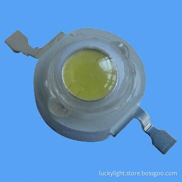 1W High-power LED Pure Green with 520nm Wavelength, IF=350mA, 80Lm